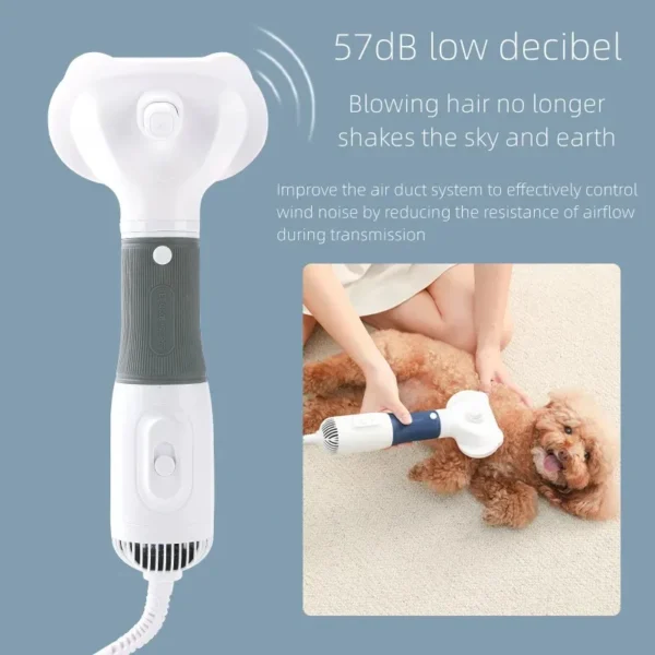 Dog Hair Dryer: 3-in-1 Quiet Grooming Kit - Image 3