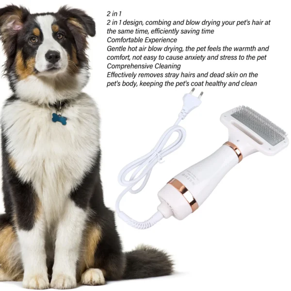 Dog Hair Dryer: 2-in-1 Slicker Brush. - Image 3