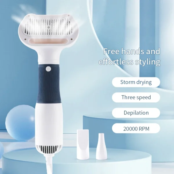 Dog Hair Dryer 3-in-1 Quiet Grooming Kit - Image 3