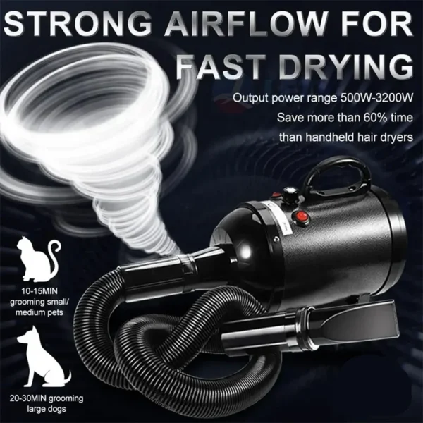 2600W Stepless Speed Dog Hair Dryer - Image 2