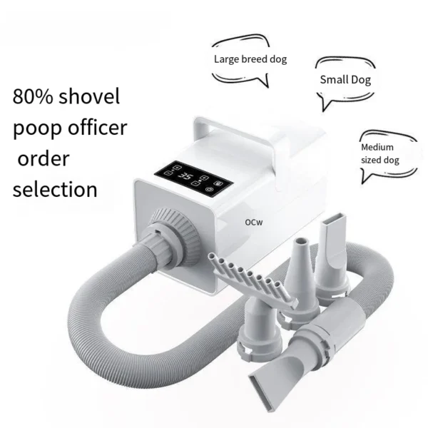 Dog Hair Dryer High Power Silent Pet Grooming Blower With Hair Absorption - Image 3