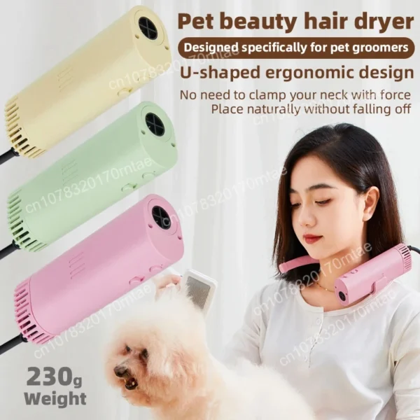 High-Power Dog Hair Dryer Portable & Silent